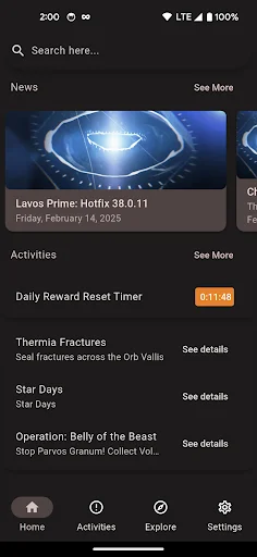 I-download ang Cephalon Navis – Ang Pinakamahusay na Warframe Hub - Screenshot 1