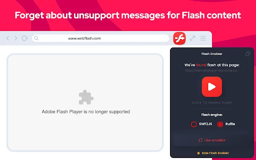 Flash Player Enable – Patakbuhin ang Flash Games at Animation - Screenshot 1