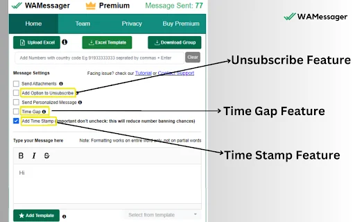 WA Bulk Message Sender – I-automate ang Iyong Marketing sa WhatsApp - Screenshot 2