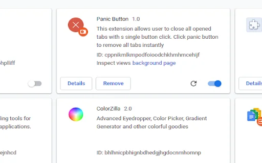 I-download ang Panic Button: Mabilis na Tab Closer para sa Chrome - Screenshot 2